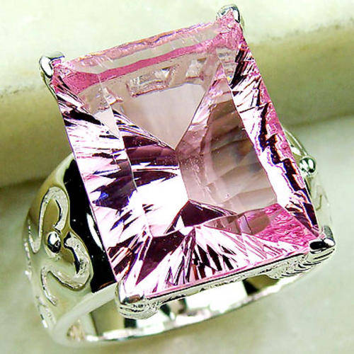 Gorgeous Simplicity! Pink Topaz Ring set in Sterling Silver