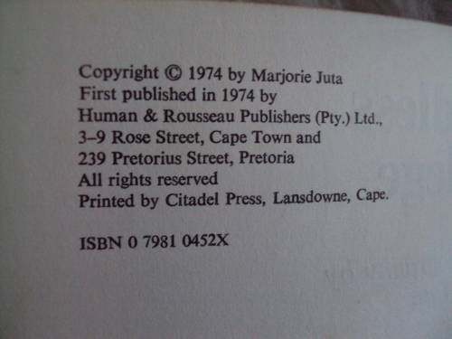 Boundless Privilege - Marjorie Juta: Signed Copy