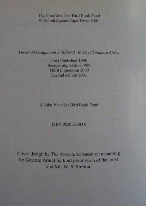Field Companion to Roberts' Birds of Southern Africa - Gordon Lindsay Maclean