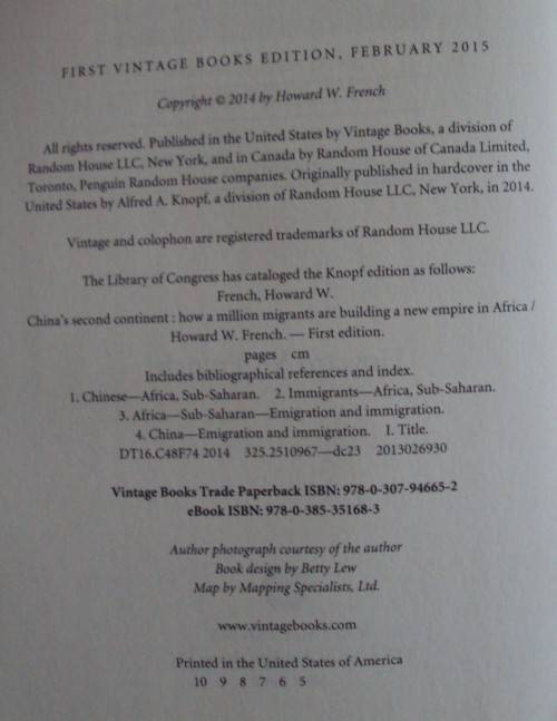 China's Second Continent - Howard W. French
