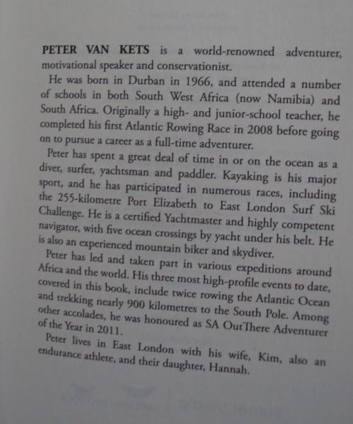 The Eighth Summit  Row the Atlantic Race to the South Pole Conquer Yourself Peter van Kets Signed