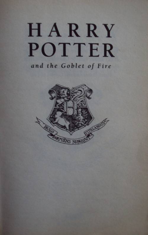 Harry Potter and the Goblet of Fire j k Rowling