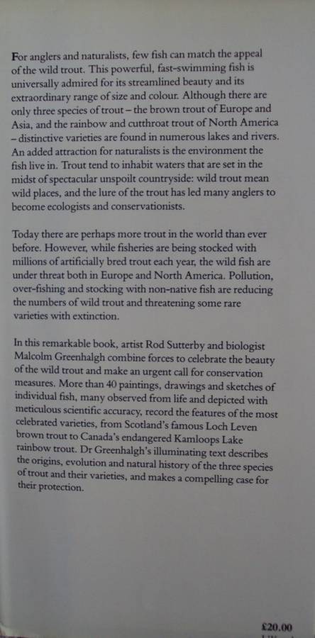 The Wild Trout - The Natural History of an Endangered Fish: Rob Sutterby Malcolm Greenhalgh