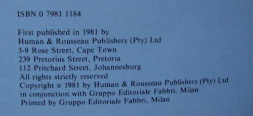 The Story Of South Africa Wilhelm Grutter in collaboration with Prof D J van Zyl