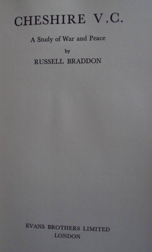 Cheshire V.C. A Study of War and Peace Russell Braddon