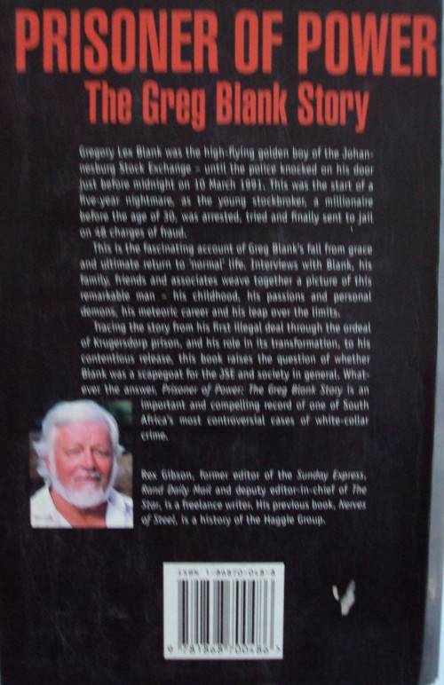 Prisoner of Power, The Greg Blank Story - Rex Gibson