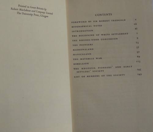 Rhodesian Genesis The Story of the Early Days of Southern Rhodesia Neville Jones