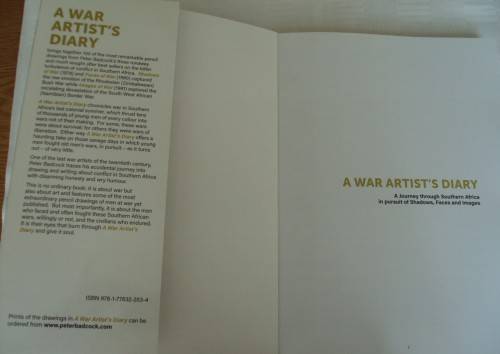 A War Artists Diary  Peter Badcock - Signed copy