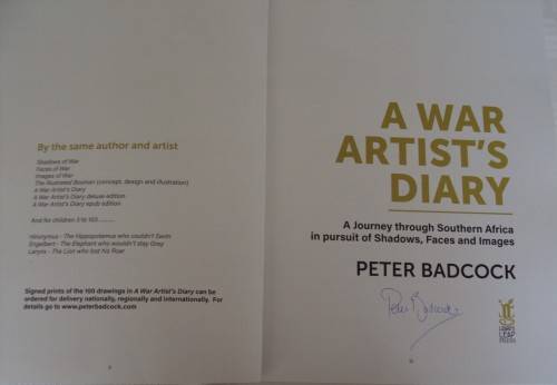 A War Artists Diary  Peter Badcock - Signed copy