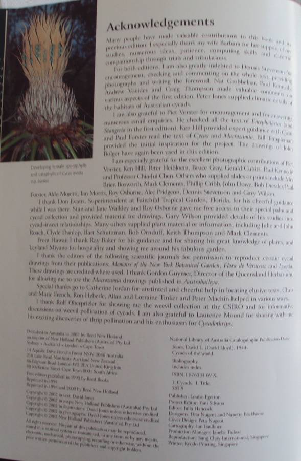 Cycads of the World Ancient Plants in Todays World David L Jones