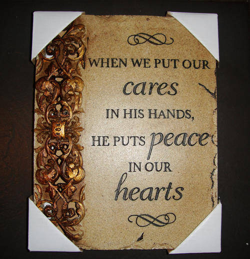 ONLY ONE ON AUCTION !!! INSPIRATIONAL QUOTES  WITH DECORATED STONE 0106