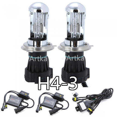 Complete set 2nd Generation H4-3 6000K Xenon HID Conversion Kit -- Super Vision Diamond White