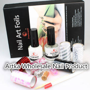 NEW TYPE OF Nail Art Foils Transfer Kit Set Adhesive Tips Creative Nail Art Materials