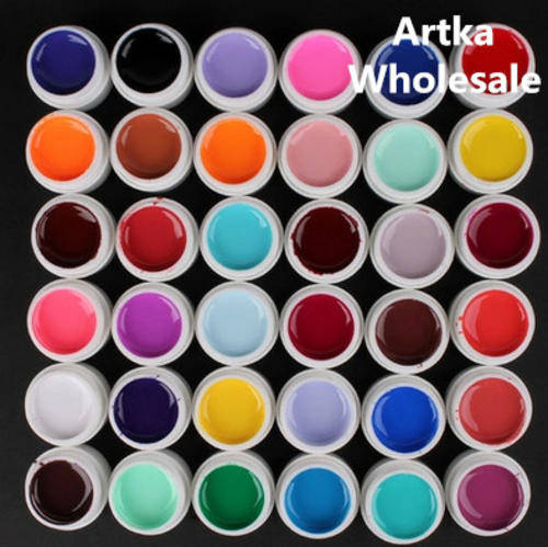 36pcs pure colors cover color gel kit UV/LED¿half color is same )