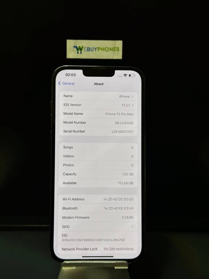 Apple iPhone 13 Pro Max 128GB Graphite