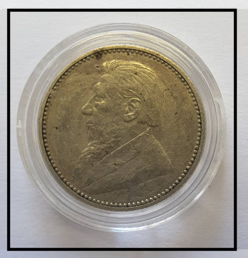 ZAR 6 D 1897,  (Coin in Capsule),  Only 220 000 Minted, As per photo