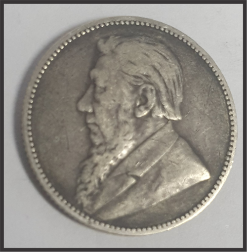 ZAR 1894 1 Shillings Only 366 000 Minted picture of actual coin