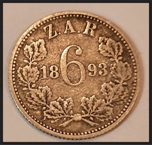 ZAR 6 D 1893, Only 95 530 Minted, As per photo