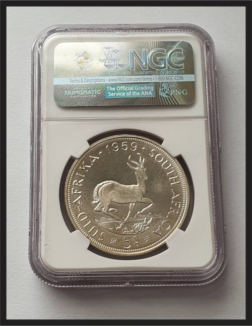 VERY SCARCE!!! 1959 5 Shillings - Crown // NGC PF65 // CRAZY WEDNESDAY