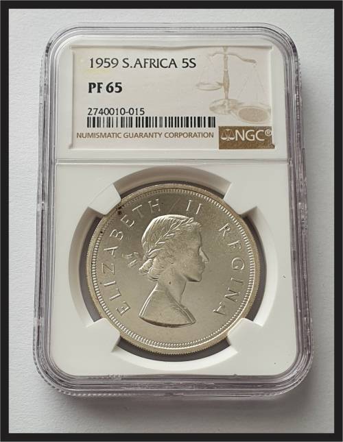 VERY SCARCE!!! 1959 5 Shillings - Crown // NGC PF65 // CRAZY WEDNESDAY