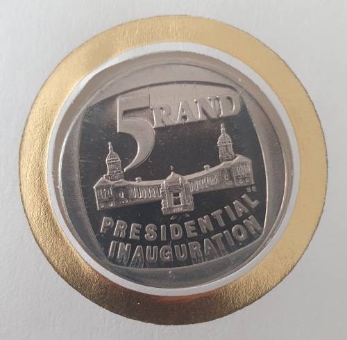 RSA - Presidential Inauguration FDC with R 5 Coin - 1994
