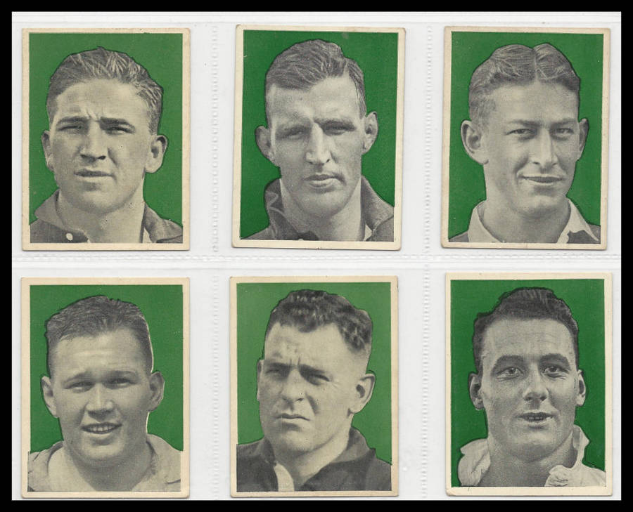 Set of 60 out of 62 (Only 6 shown). 1938 British Rugby Tour of South Africa.  Cigarette Cards.