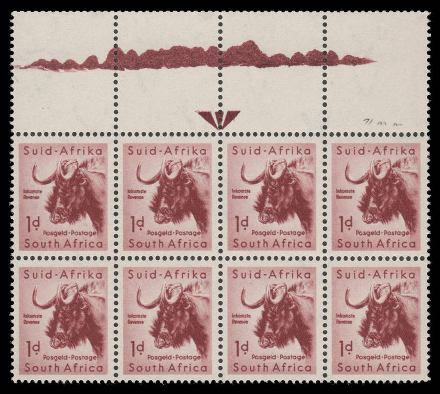 Union of South Africa.  DRAKENSBERG FLAW - 71mm.  Superb unmounted mint.