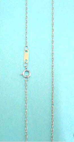 Fine 10k Solid White Gold rope chain 50 cm