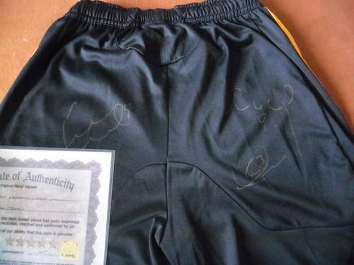 Chelsea signed champions league football / soccer shorts +COA