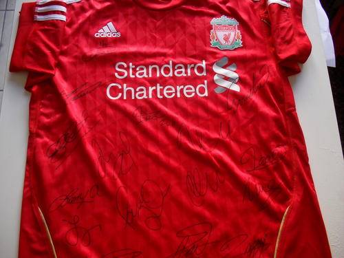 Crazy! New Team signed Liverpool Soccer / football shirt +COA