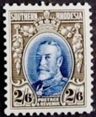 British Southern Rhodesia Stamp Mint OG H - Head Plate Shift 2/6S