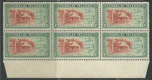 Tokelau Islands 1948 block stamps - LMM