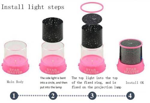 Star Projection Night Light - PINK