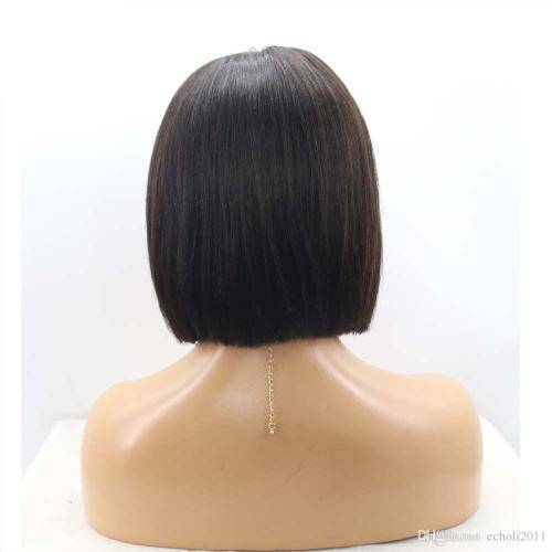 100% Virgin Brazilian BoB Wig - Straight Human Hair Wig - 8 Inches - Lace Frontal