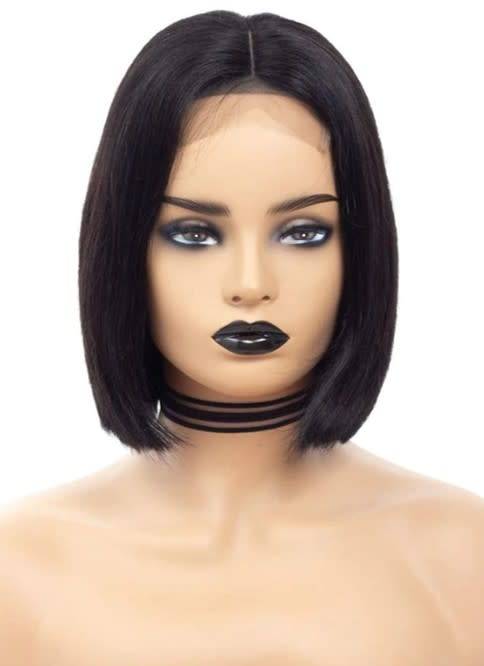 100% Virgin Brazilian BoB Wig - Straight Human Hair Wig - 8 Inches - Lace Frontal