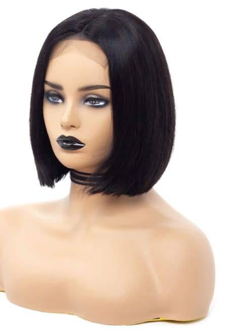 100% Virgin Brazilian BoB Wig - Straight Human Hair Wig - 8 Inches - Lace Frontal