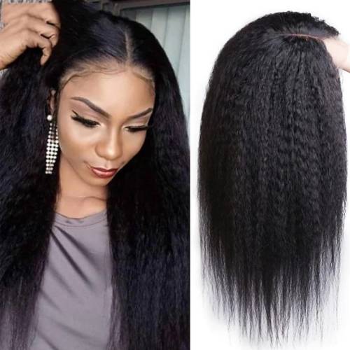 Full frontal 13x4 Lace Closure Brazilian Kinky Straight Wig 14 Inches   **Please Read*