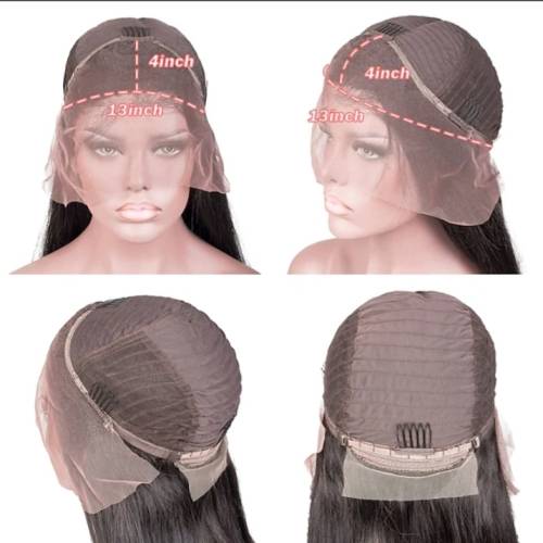 Full frontal 13x4 Lace Closure Brazilian Kinky Straight Wig 14 Inches   **Please Read*