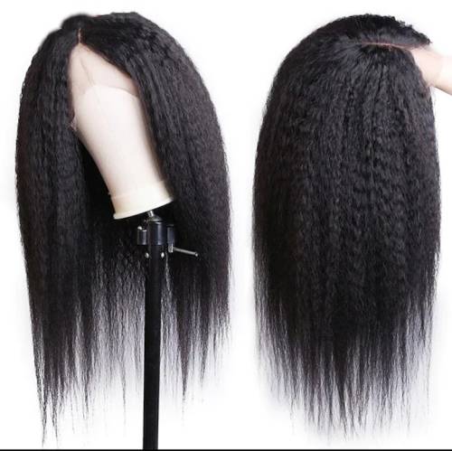 Full frontal 13x4 Lace Closure Brazilian Kinky Straight Wig 14 Inches   **Please Read*