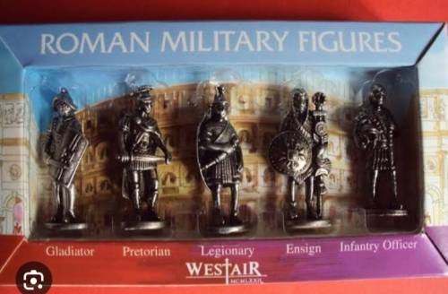 WestAir Roman Collectors Military Figures - 5 Piece Metal Figurine Set