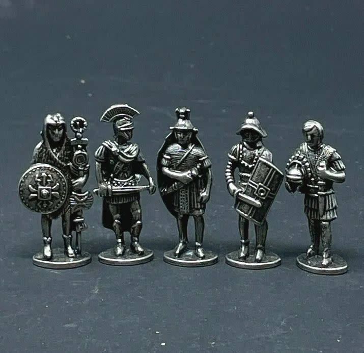 WestAir Roman Collectors Military Figures - 5 Piece Metal Figurine Set
