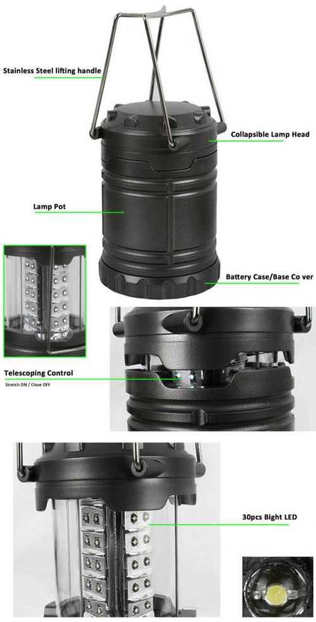 Brand new 30 LED Camping lantern lights