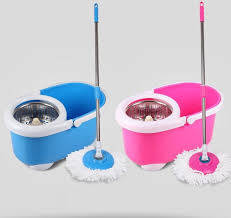 Brand new 360° Rotating Magic Spin Mop Dehydrate stainless steel Basket with 2mop heads