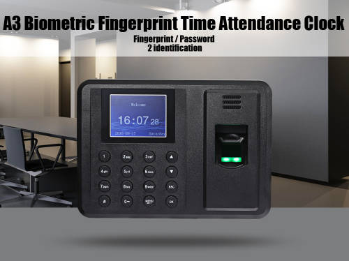 Brand new A3 TFT Biometric Fingerprint Attendance Recognition Clock 2 Identification Mode