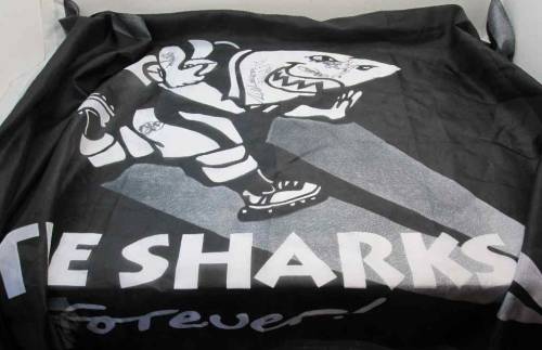 Full Size Signed Sharks Flag