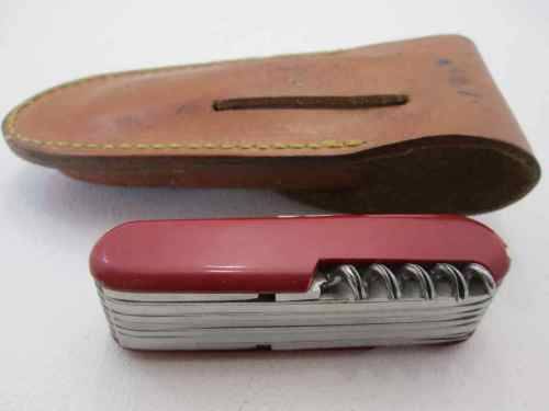 Wenger Delemont Swiss Army Multi-Tool Knife + Leather Belt Pouch