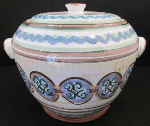 Fantastic Hand Painted In South Africa Ceramic Pot, Large & Heavy - 24cm/27cm/22cm