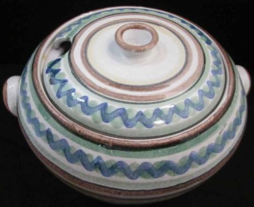Fantastic Hand Painted In South Africa Ceramic Pot, Large & Heavy - 24cm/27cm/22cm