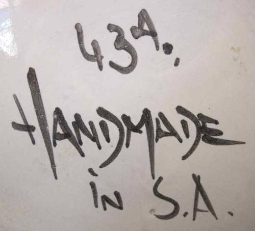 Fantastic Hand Painted In South Africa Ceramic Pot, Large & Heavy - 24cm/27cm/22cm