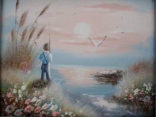 Original Framed Keswick Oil Painting - Total Size 37,5cm/33cm